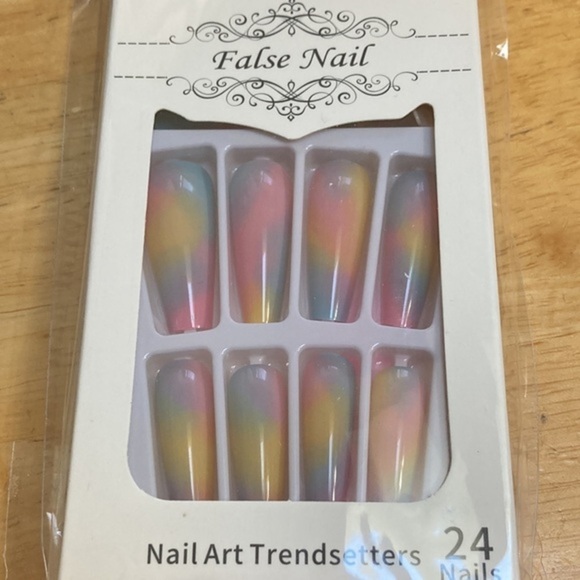 Pastel Rainbow Press on Nails - Picture 2 of 2